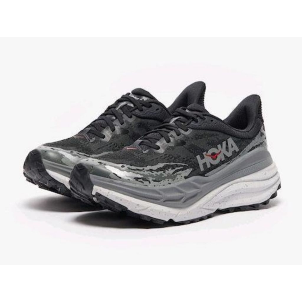 Sepatu Trail Running Hoka One one Stinson 7 Black Grey