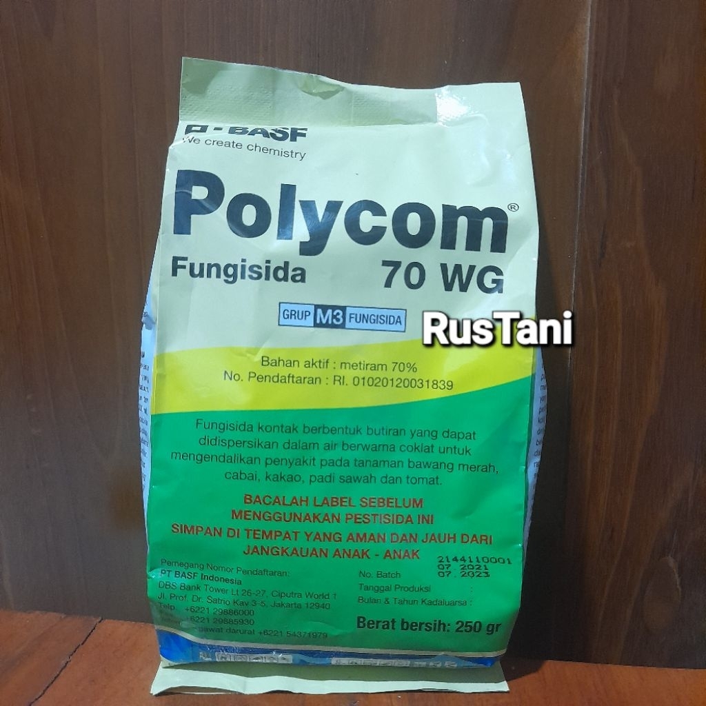 Fungisida POLYCOM 70WG 250GR BAHAN AKTIF : METIRAM 70%
