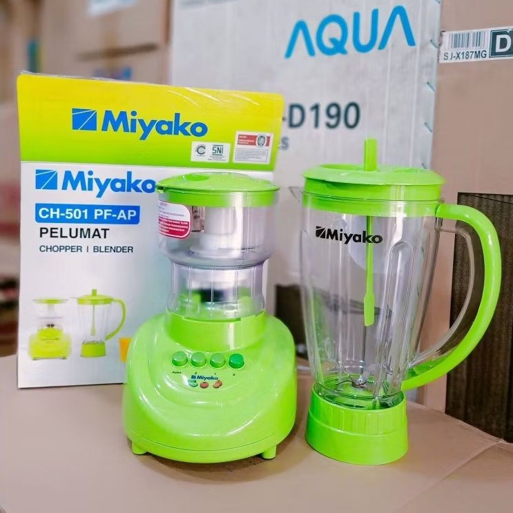 BLENDER MIYAKO CH501PF-HP COPER GELAS PLASTIK 2IN1 PENGGILING DAGING PENGHALUS