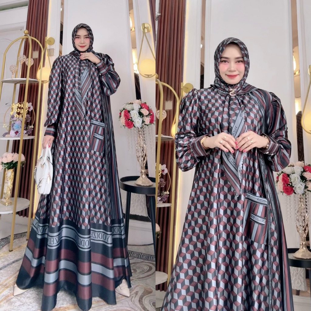 Gamis Yodizein Sultan Set Hijab segiempat