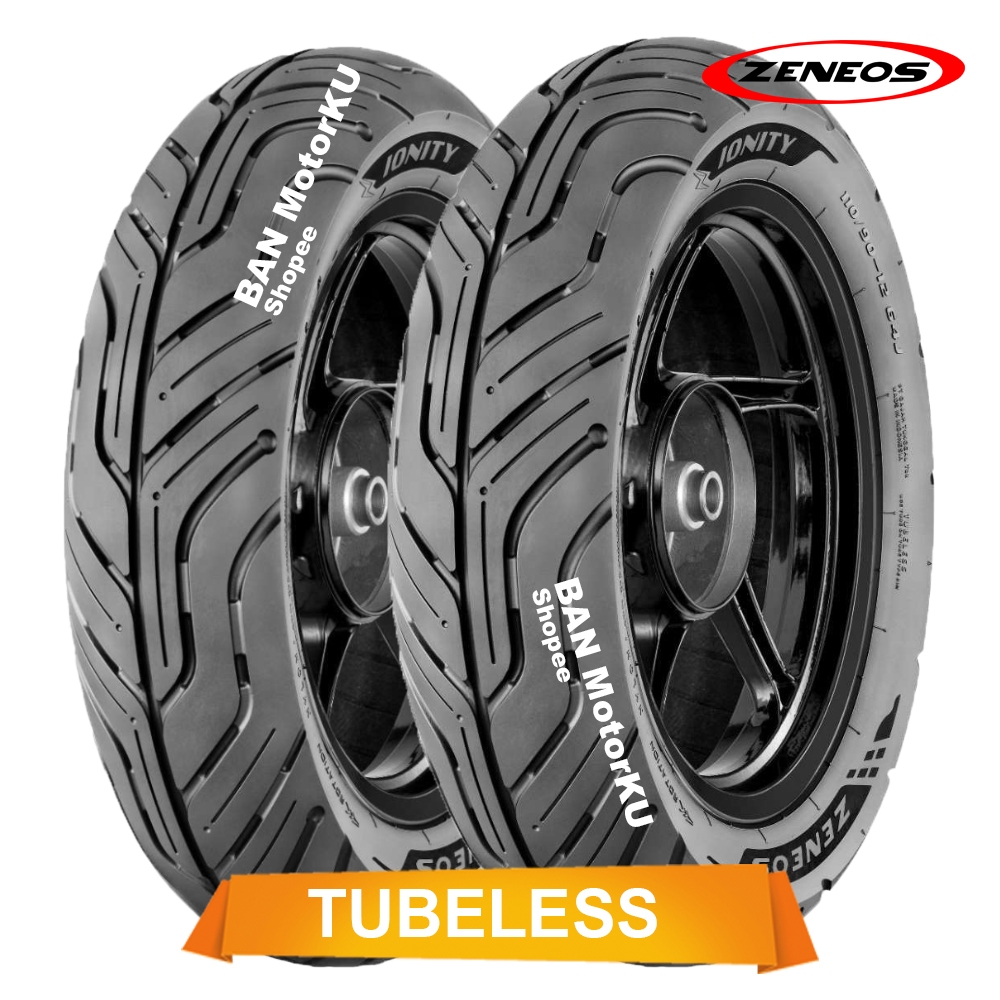 Paket Zeneos IONITY ukuran 100/90-12 & 110/90-12 Ban Motor Tubeless Scoopy R12 / Freego / Genio R12