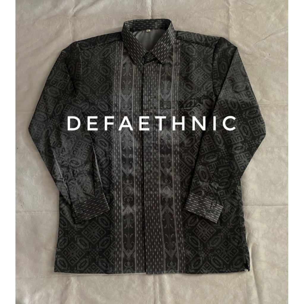 KEMEJA TENUN ABU PRIA LENGAN PANJANG TERBARU - KEMEJA TENUN KANTOR TERBARU - KEMEJA TENUN PRIA - BAJ