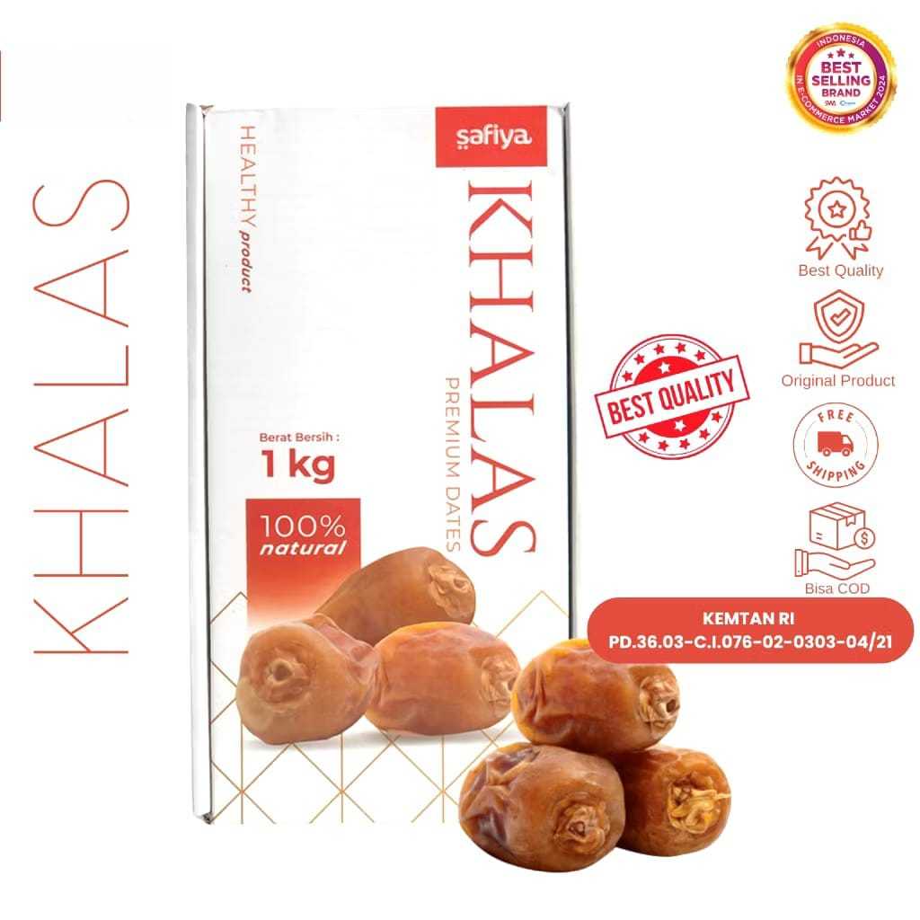 Safiya Kurma Khalas Saad 1 Kg Khalas Dates Premium
