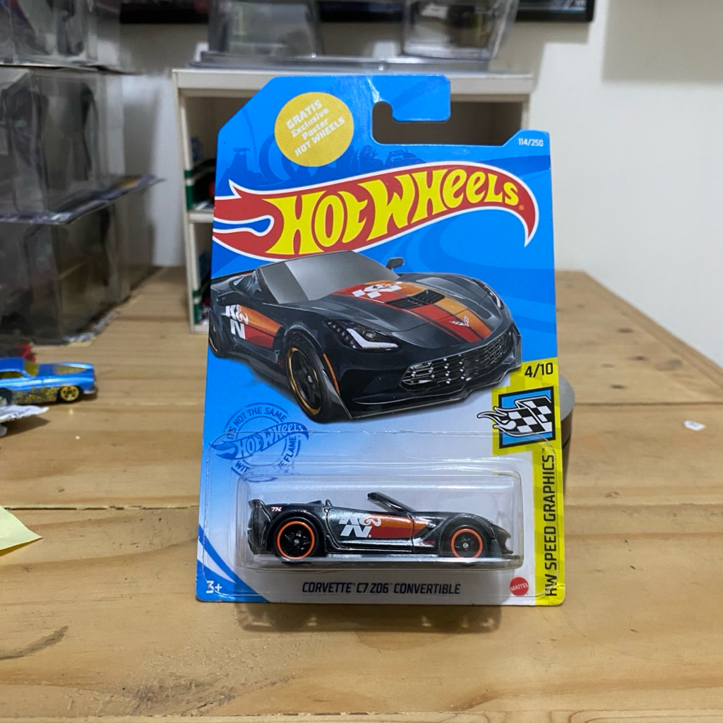 Hotwheels Corvette C7 Z06 Convertible Treasure Hunt THS STH Card Kerut