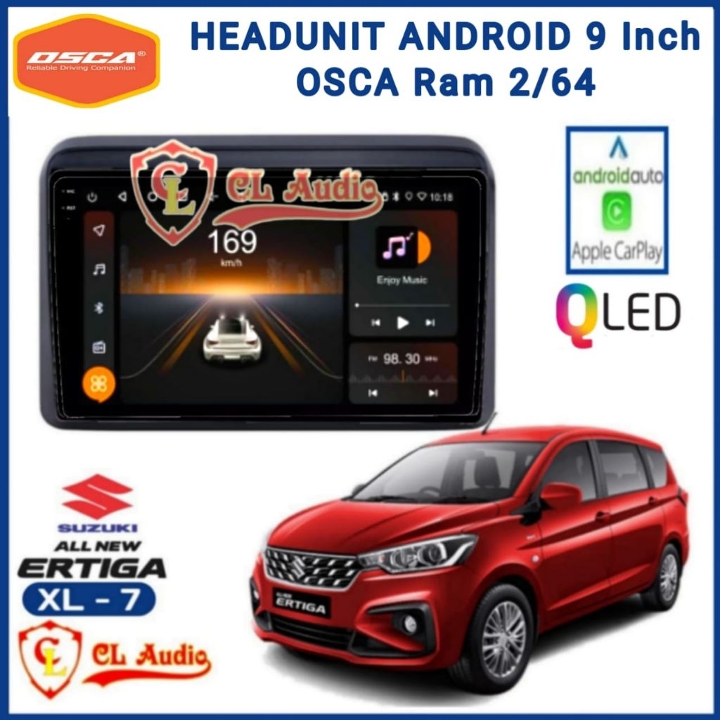 Head Unit Android OSCA 9 Inch Suzuki All-new Ertiga/XL7 Ram 2/64GB