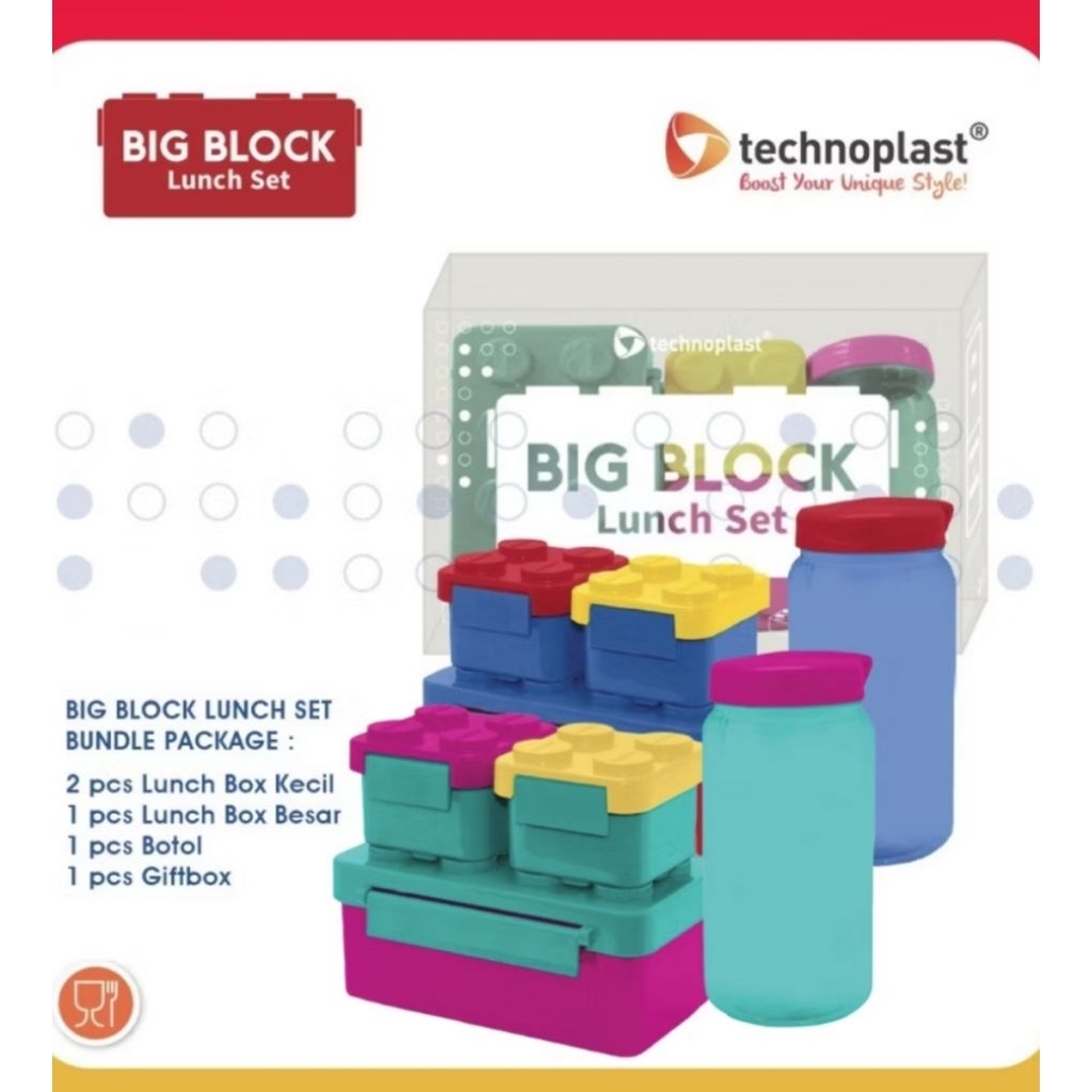Technoplast Big Block Lunch box set