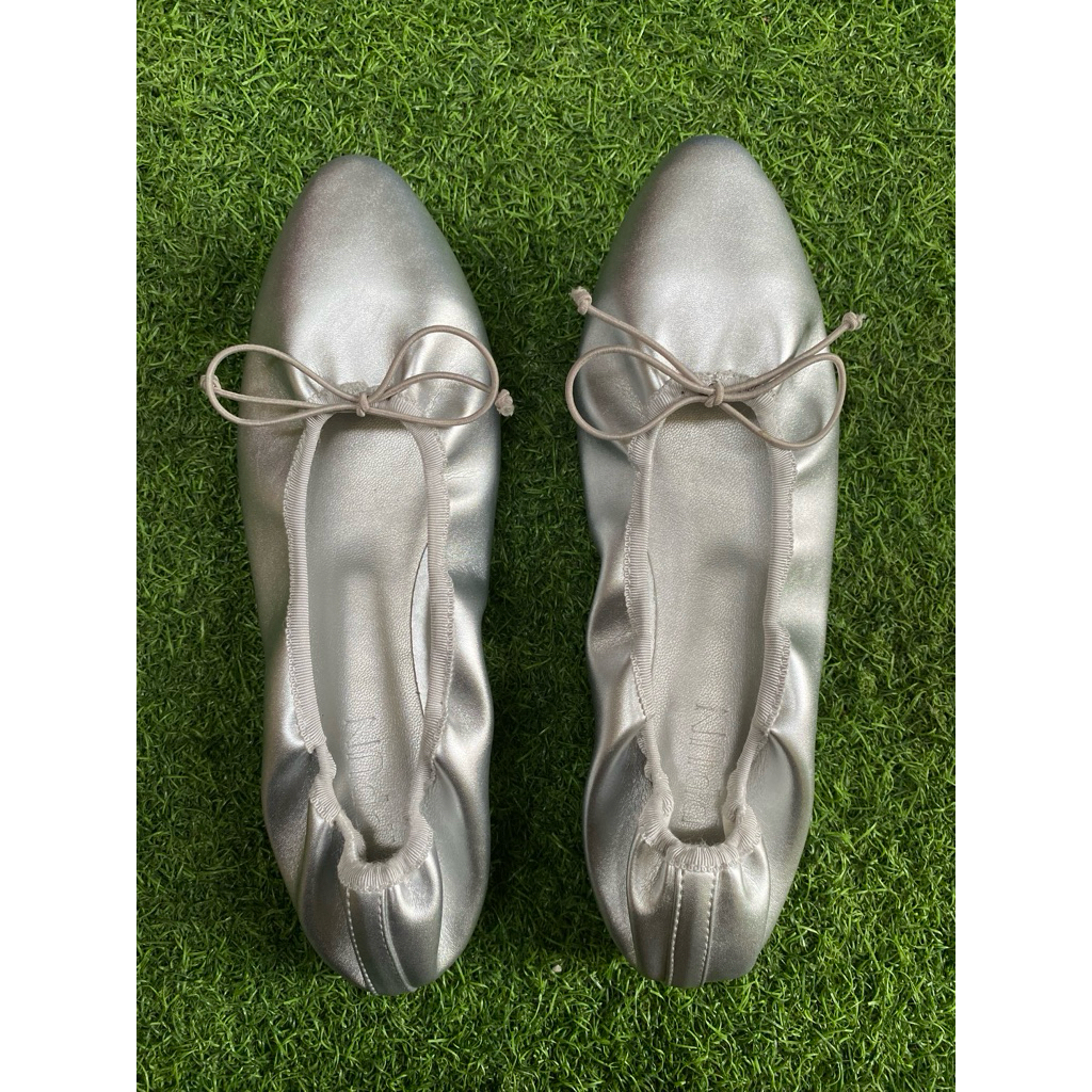sepatu sappun Korea balerina Shoes silver