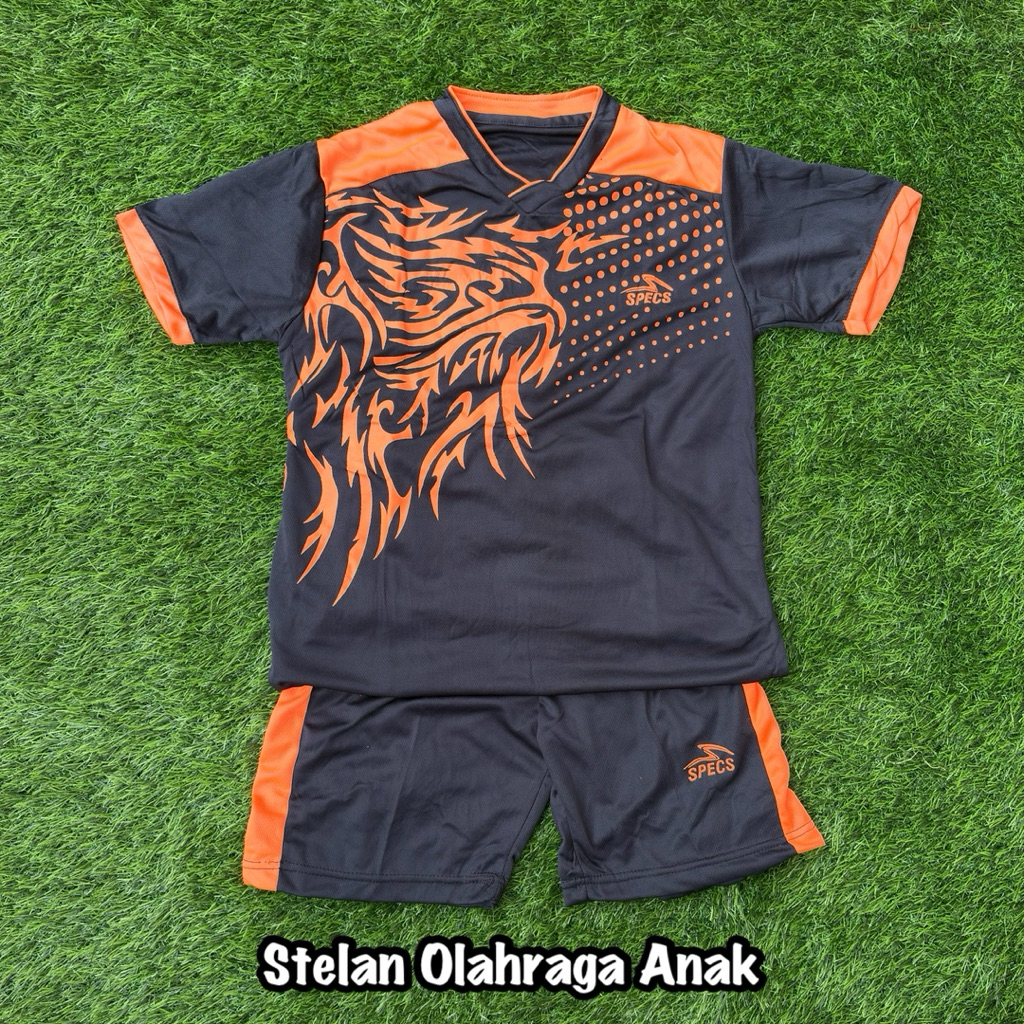 1 Set Stelan Baju Bola Futsal Anak Laki Laki Usia 5-15 Tahun Jersey Futsal Anak/Kids Motif Keren Baj