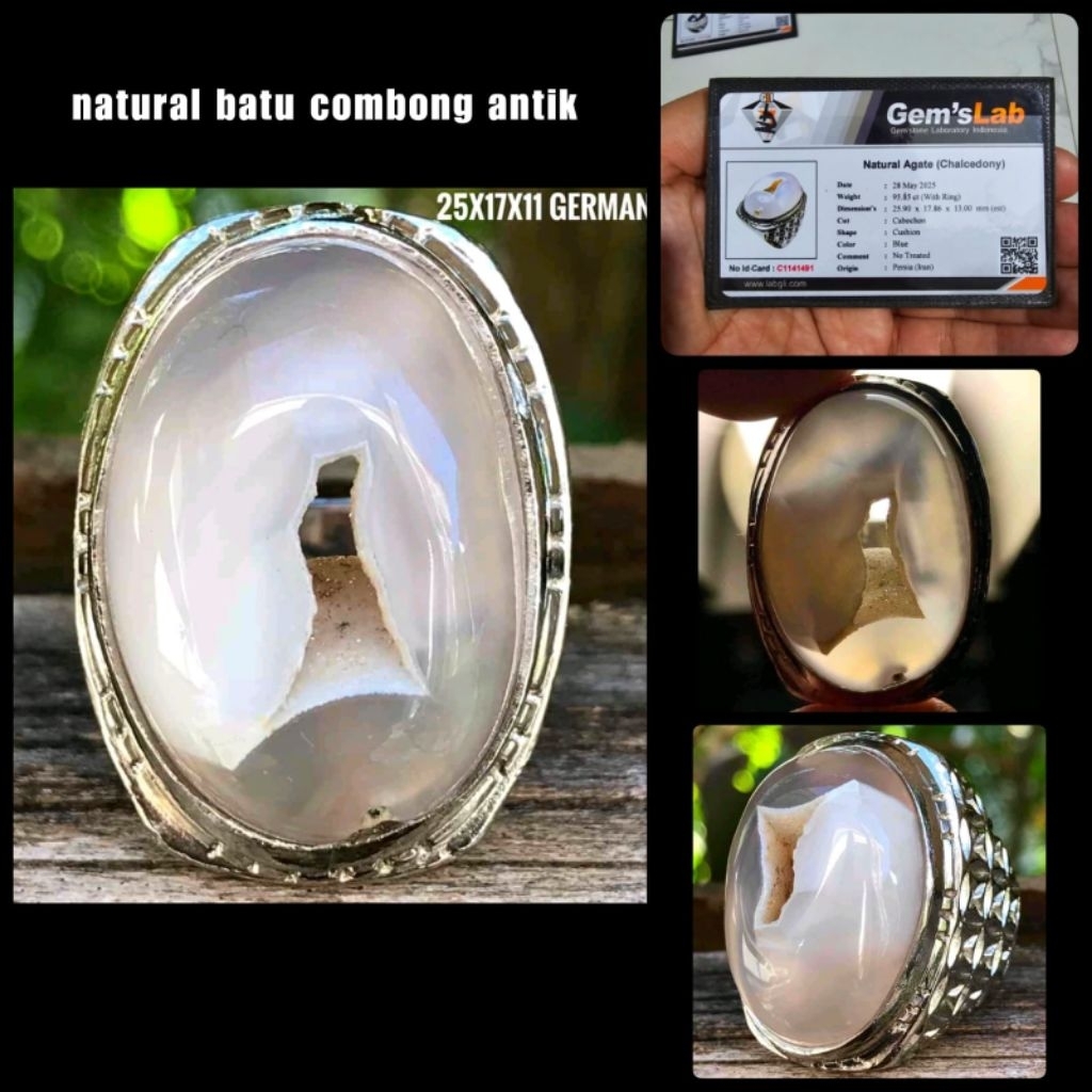 batu combong antik siwalan super jumbo + memo lab