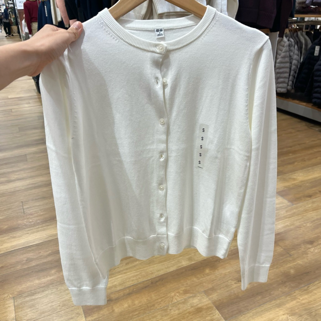 Cardigan Uniqlo Woman Off White