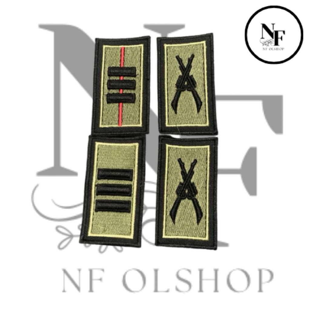 Pangkat PDL Matra darat NKRI TNI AD-LETDA LETTU KAPTEN || timbul 3D list & polos