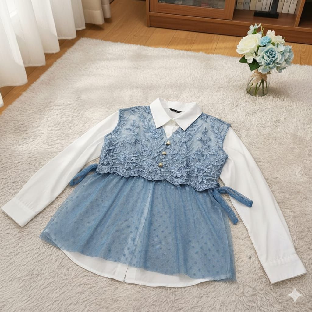 Outer tile anak Remaja Tanggung Usia 12 13 14 15 16 17  Outer Brokat Anak Outer Brokat Remaja