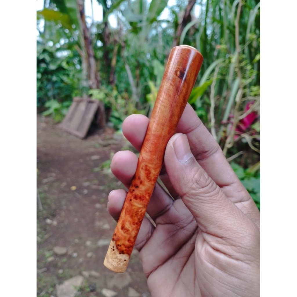 Pipa Kayu Burl Amboyna 12 cm