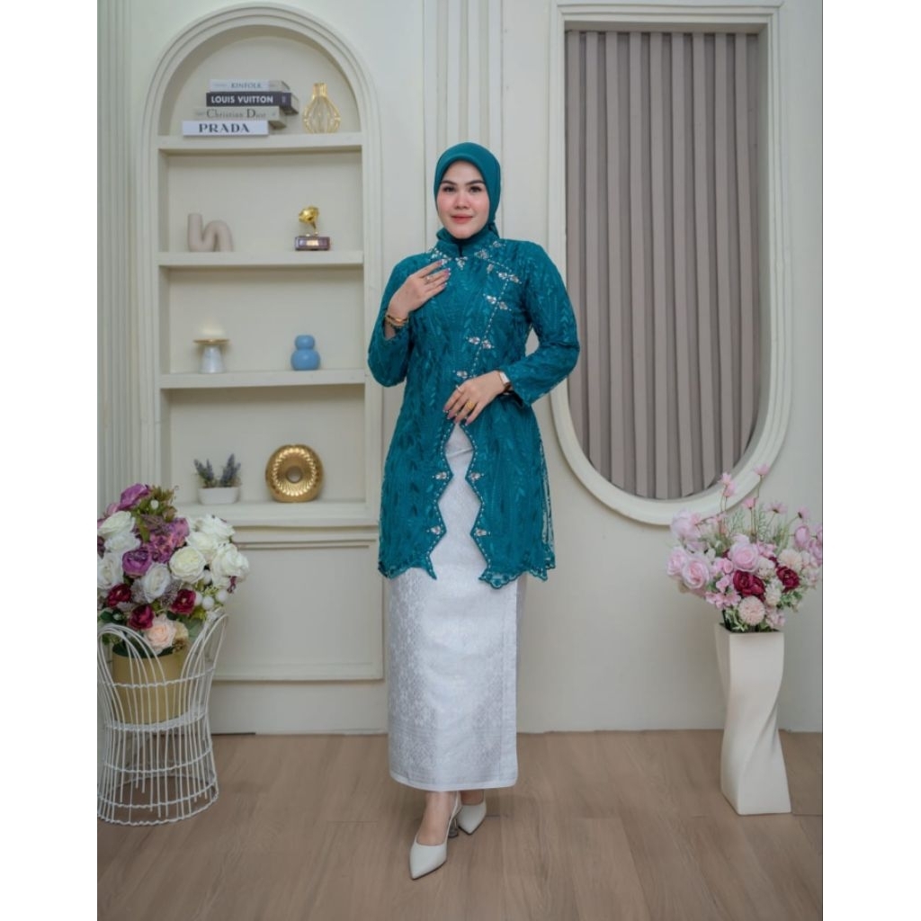 stelan kebaya tunik Janggan Aldi / kebaya wisuda / kebaya jumbo / kebaya lebaran / kebaya terbaru
