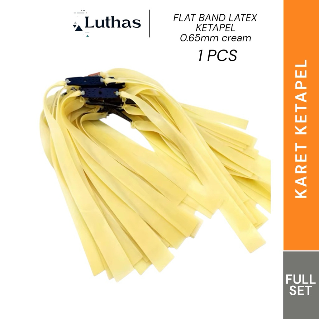 karet ketapel previse premium Slingshot karet ketapel flat band 0.6mm cream