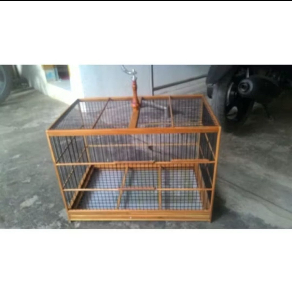 sangkar kenari sangkar ternak kenari BELUM DICAT sangkar pok kenari kayu jati lengkap