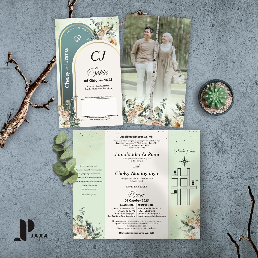 UNDANGAN PERNIKAHAN LIPAT C - UNDANGAN MURAH - UNDANGAN UNIK