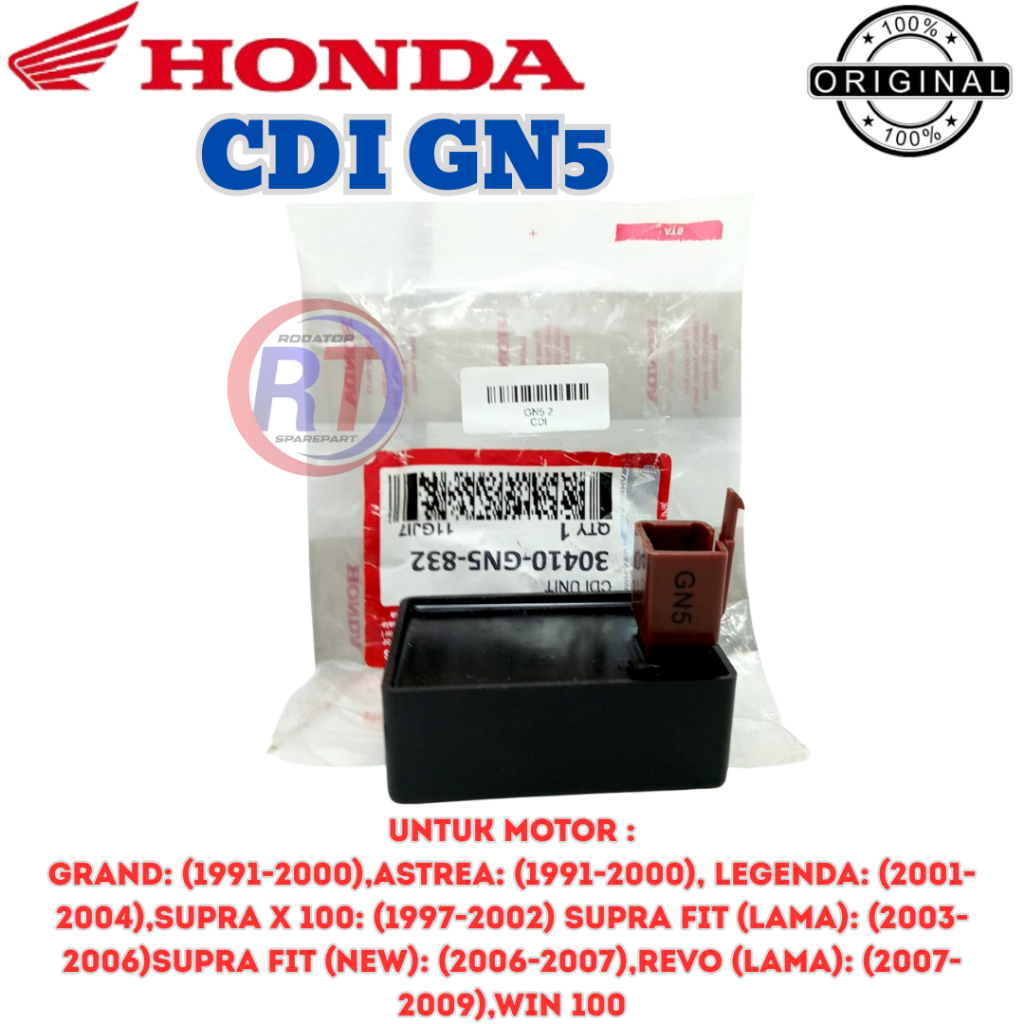 CDI KODE GN5 HONDA UNTUK MOTOR GRAND ASTREA LEGENDA SUPRA X 100 SUPRA FIT NEW SUPRA FIT OLD REVO NEW