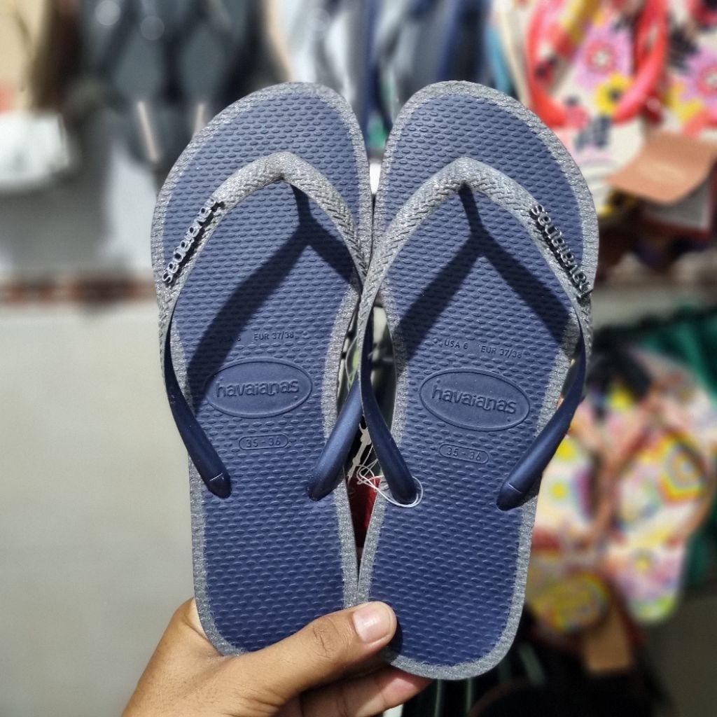 Sandal Wanita Original Havaianas Slim Gliter