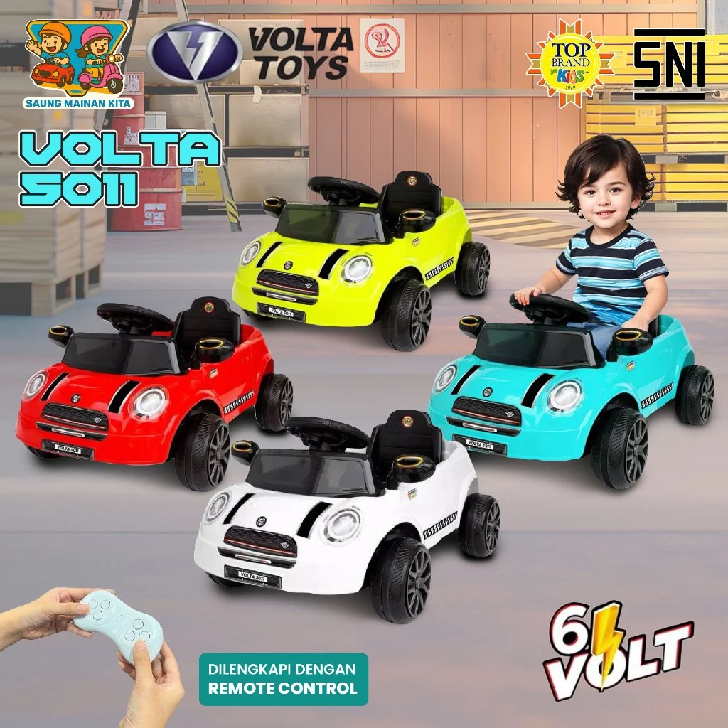 SMC VOLTA-5011 MOBIL AKI ANAK BISA REMOTE CONTROL DAN MANUAL ELECTRIC TOYS