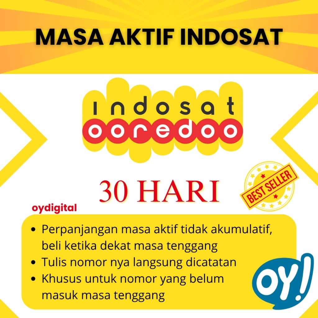 MASA AKTIF INDOSAT 30 HARI