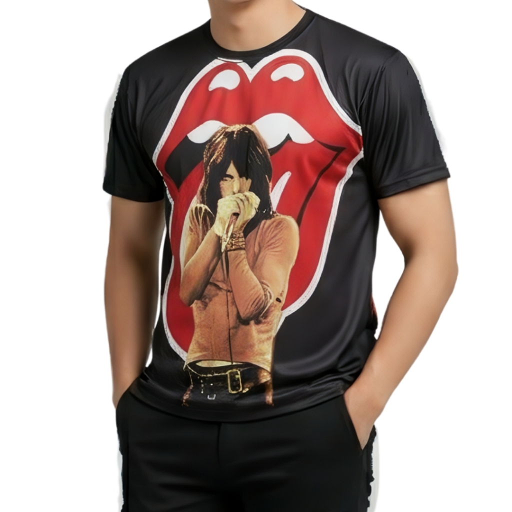 Kaos Fullprint Lengan Pendek – Mick Jagger