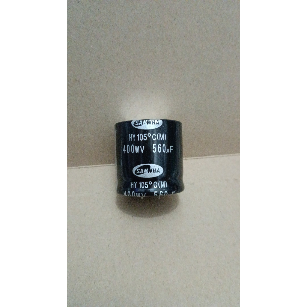 7967 kapasitor elco 560uf 560 uf 400wv 400v 400volt samwha jepang
