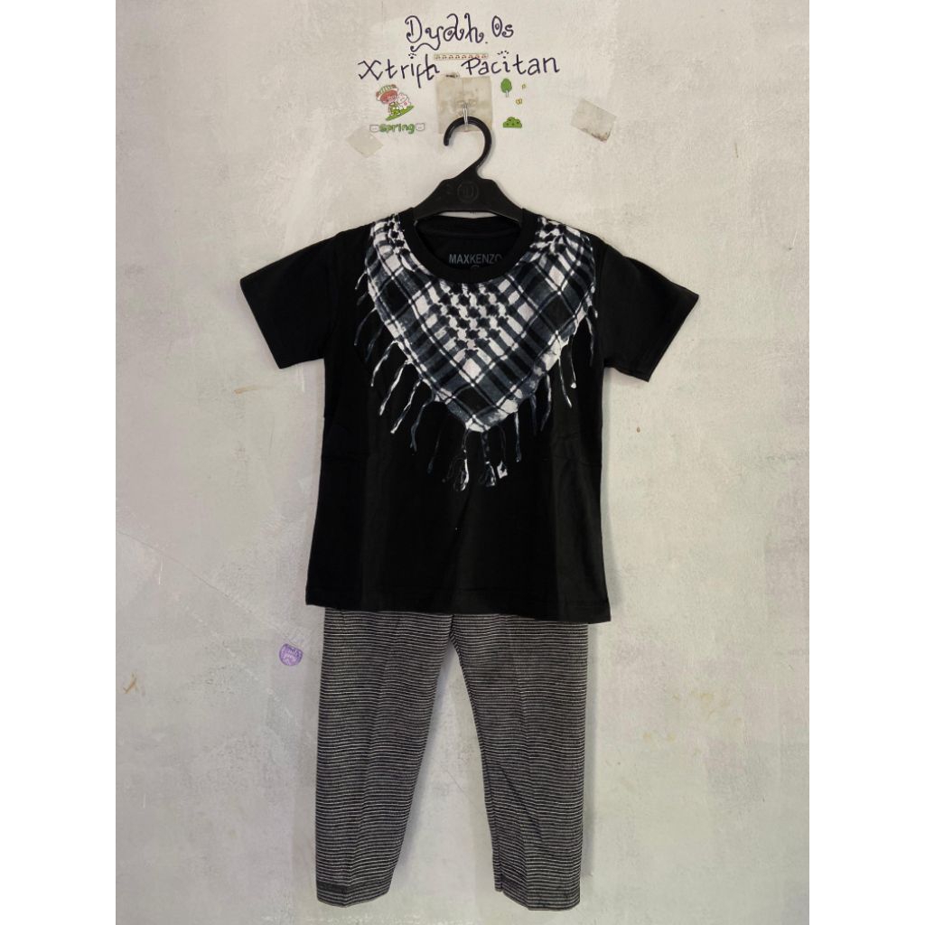 baru bukan PL setelan sorban size 3 + gratis baju preloved