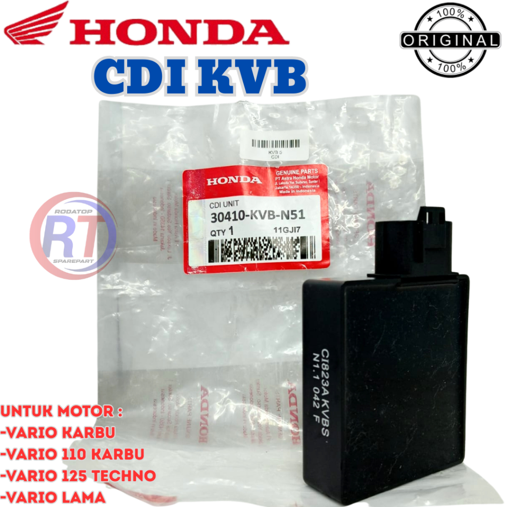 CDI KODE KVB HONDA KUALITAS ASLI UNTUK MOTOR VARIO KARBU VARIO 110 KARBU VARIO 125 TECHNO VARIO LAMA