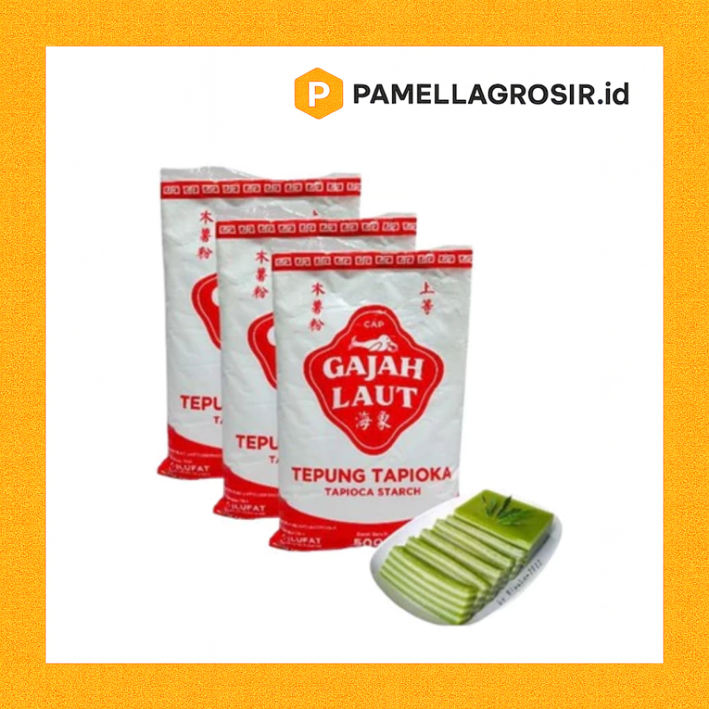 TEPUNG TAPIOKA CAP GAJAH LAUT..... ASLI 500GR