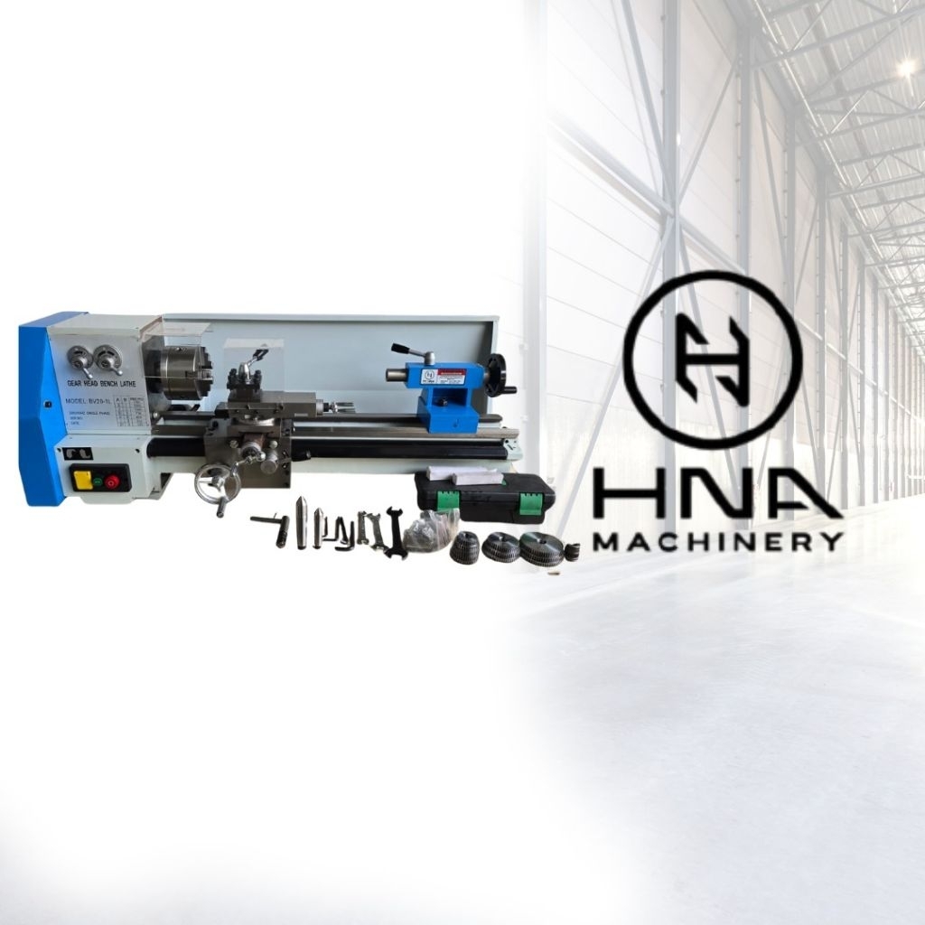 Mesin Bubut Mini BV20-1L Cocok untuk bengkel kecil, sekolah, dan hobi bubut Swing 220 mm, jarak anta