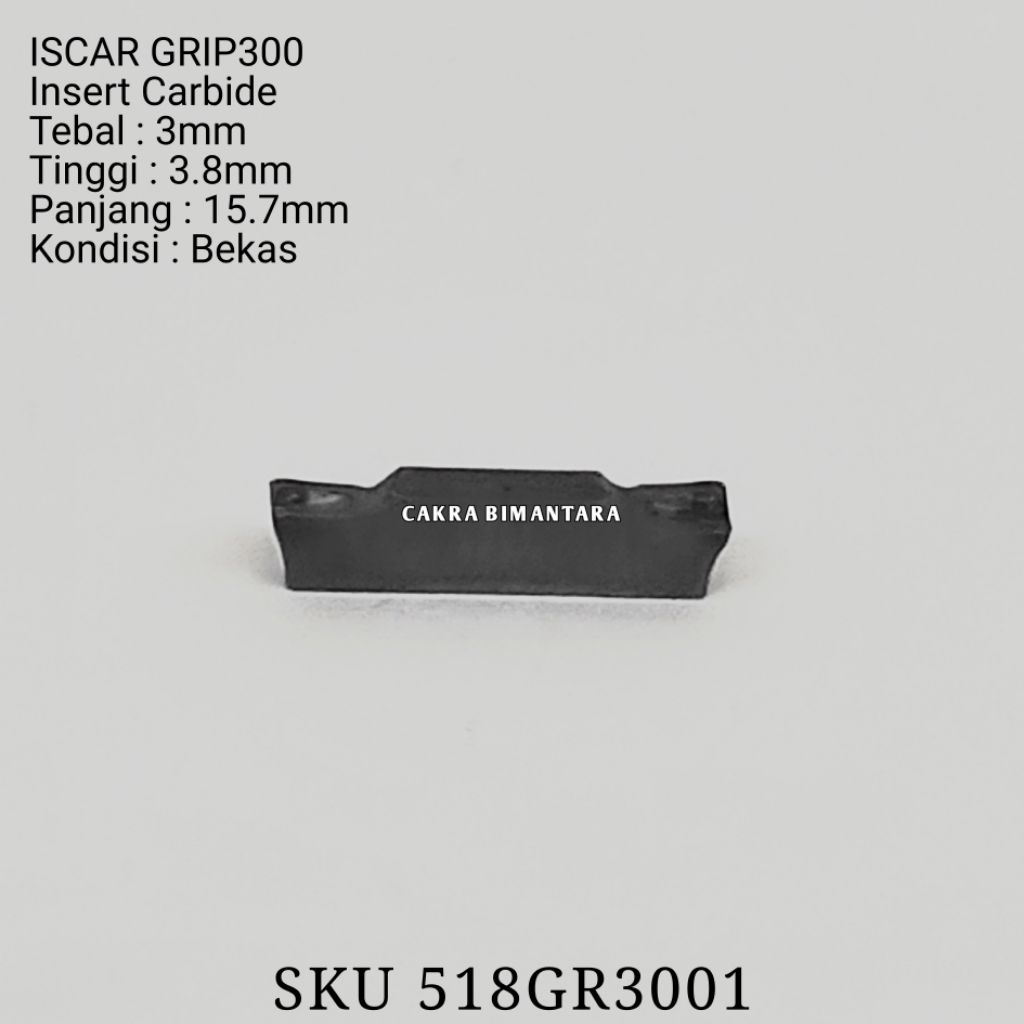 Iscar grip 3mm insert carbide Grip 300 pahat potong Grip 3 mm