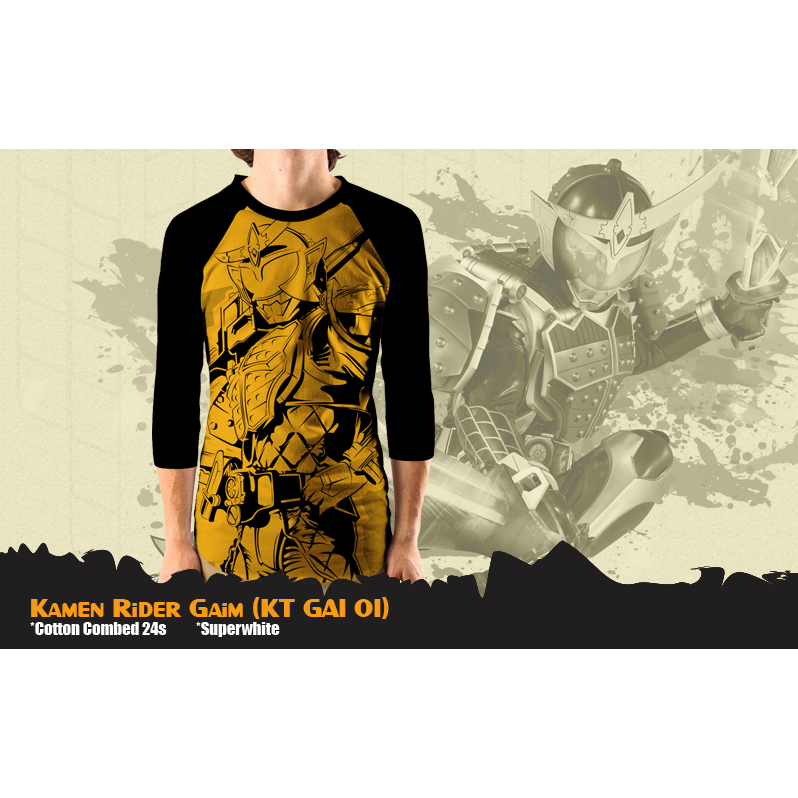 Kaos Raglan Kamen Rider Gaim Orange Arms KT GAI 01