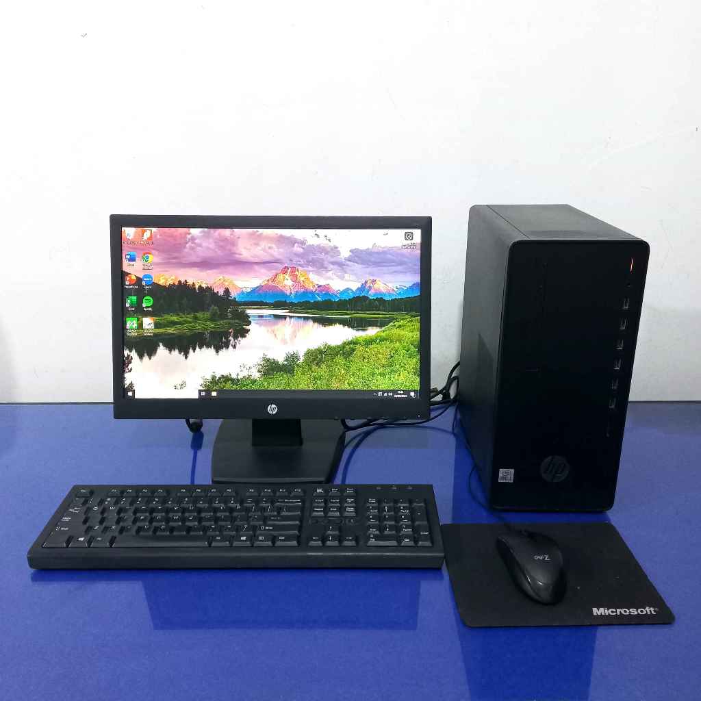 PC HP 280 BUILT UP + MONITOR 19 INCH FULLSET KOMPUTER KANTOR KERJA KULIAH EDITING GAMING BEKAS MURAH