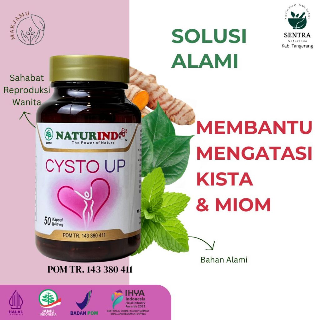 Naturindo Cysto Up – Herbal Kista & Miom | Rahim Sehat, Haid Lancar & Subur