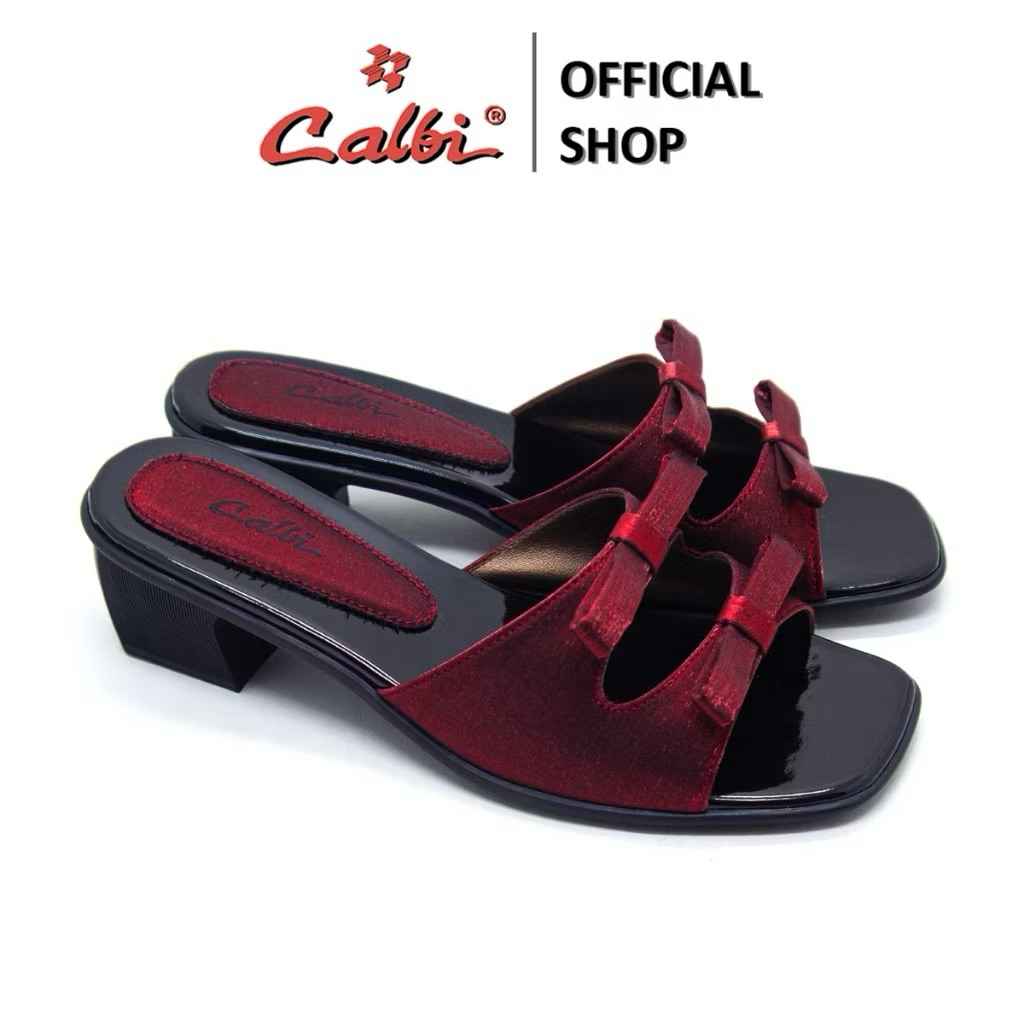 CALBI GHB 602 Sandal Block Heels Wanita 5cm Slip-on Polos OOTD Mewah Terbaru Theresa