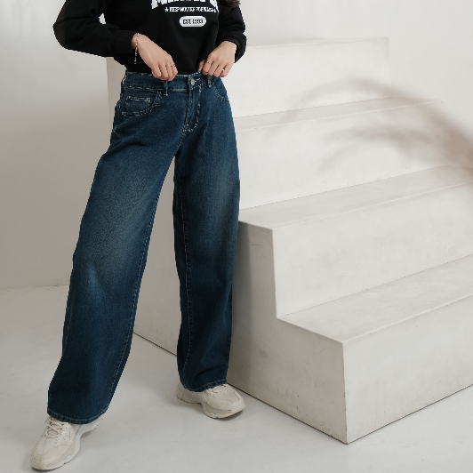 RILLEY - Celana Kulot Jeans Angelina | Celana Jeans Kulot Bahan Denim Orion
