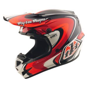 Helm Motor TLD GP Pro Crossover Anak Hitam Merah Helmet Troy Lee Designs GP Pro Youth Black Red ORI