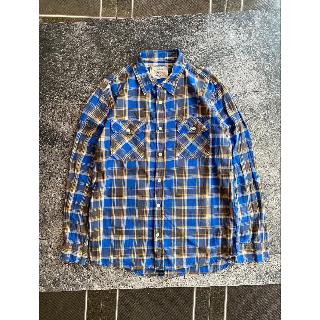 Kemeja outer Avirex blue Authentic