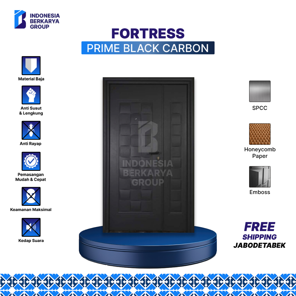 Pintu Baja Fortress Prime Mother & Son Black Carbon