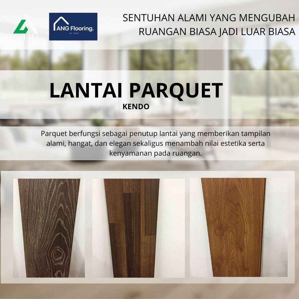 Kendo Laminate Flooring Parquet | Lantai Kayu Elegan & Tahan Lama