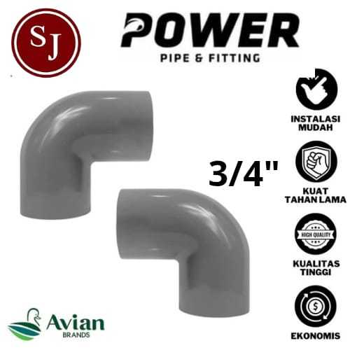 QUAD KENI 1 AW INCH QUAD KNEE 3/4" AW INCH SAMBUNGAN ELBOW QUAD