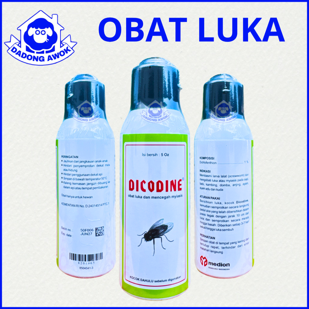 obat luka - DICODINE 50 ml - bebas lalat - GUSANEX kecil- gusanex spray kecil mini - gusanex sapi