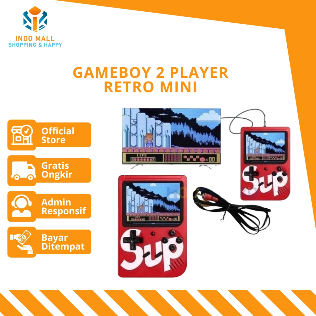 Gameboy 2 Player Retro Mini 400 in 1 SUP Game Box Portable Game Boy Game Stik