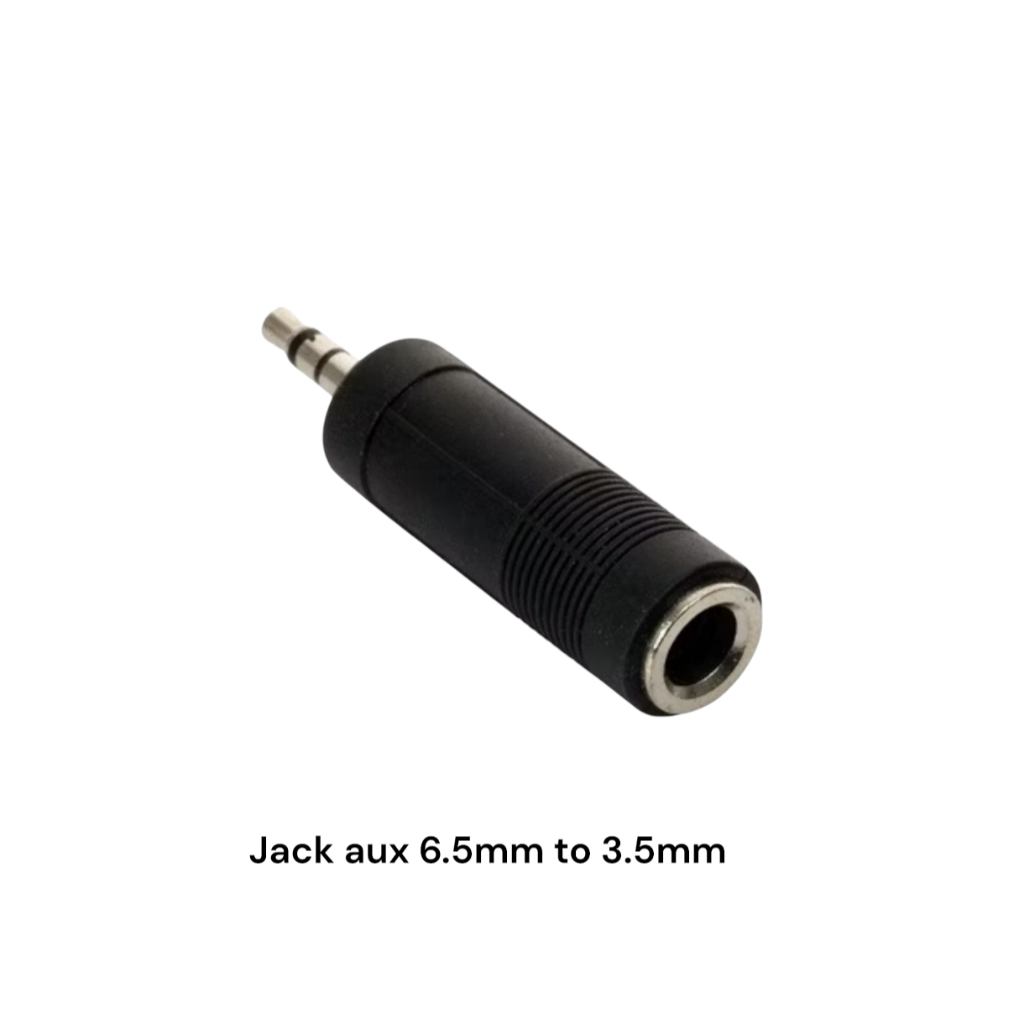 Jack AUX 6.5 to 3.5mm stereo to mic