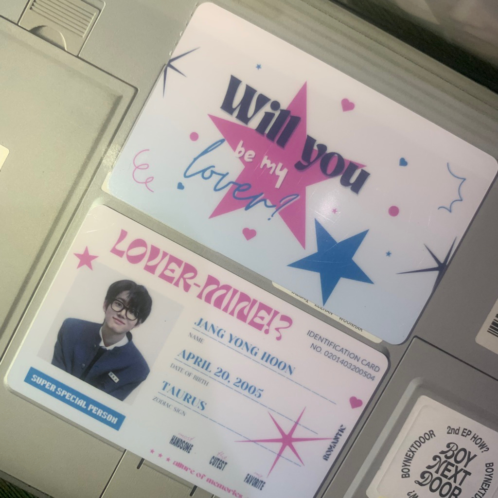 ID Card PVC IDID Newkids fankit fanmerch fanmade Starship unofficial (Min. Beli 2 PCS) Yonghoon Minj