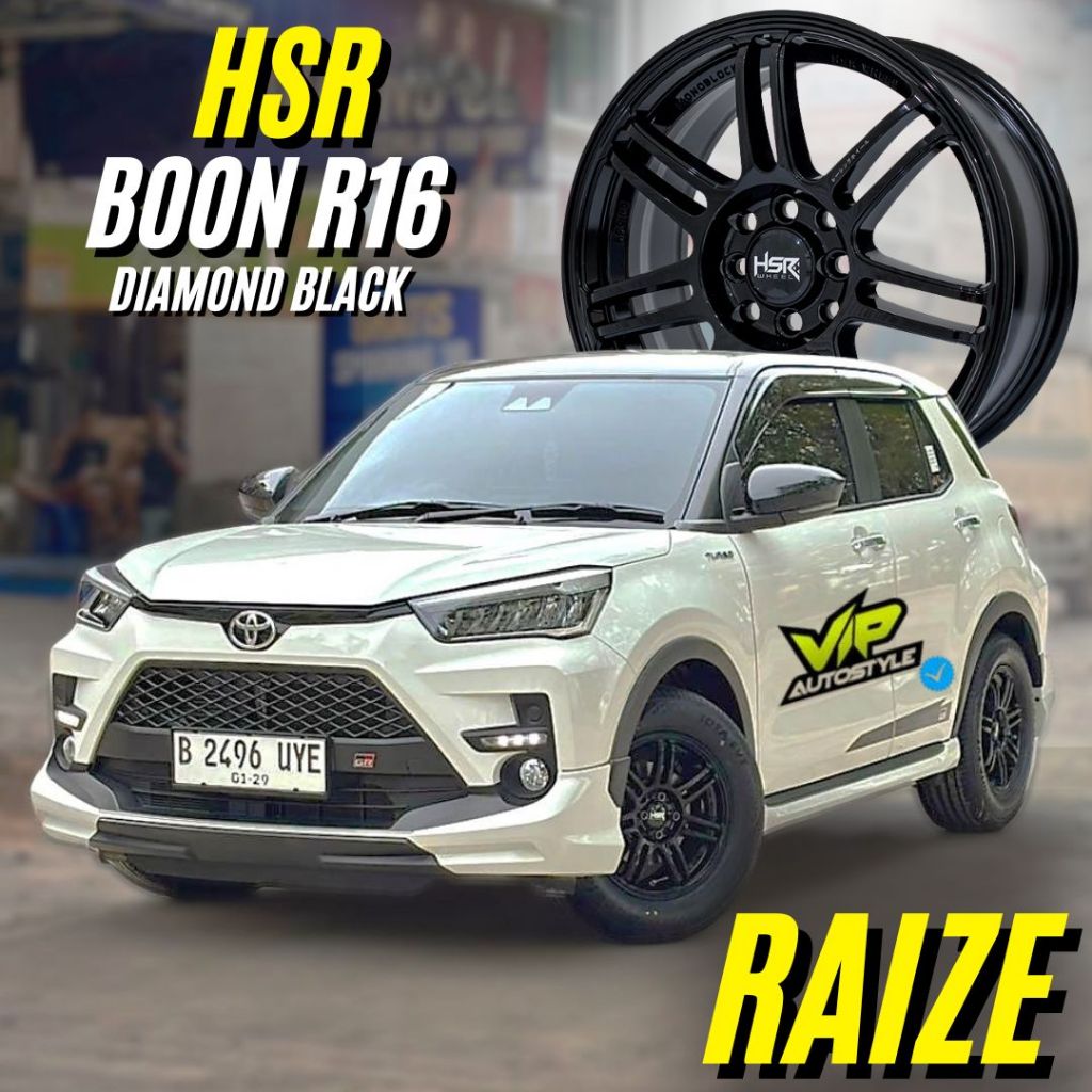 Velg Racing Mobil Raize R16 || Velg Mobil Racing Hsr Boon R16 Untuk Raize ,Jazz, Vios, Yaris, Brio