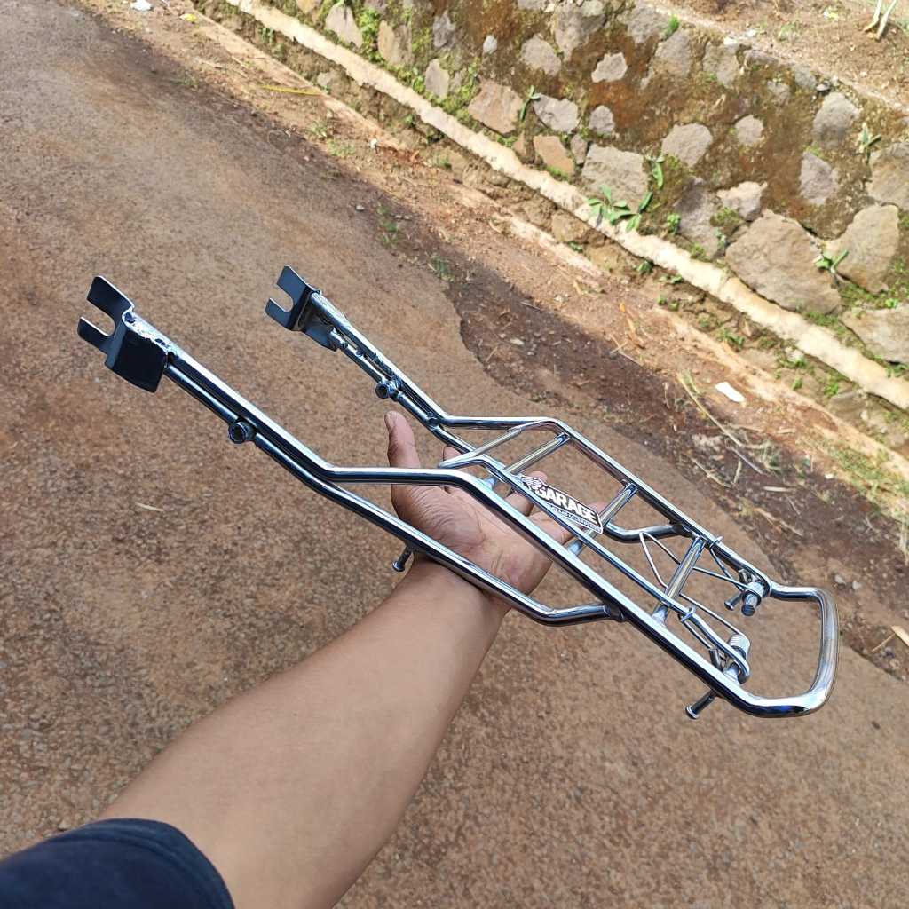 Behel Honda CB 100 Begel CB CEPE Rak Jepit belakang Cb100 behel pegangang belakang Bagan Tebal Crome