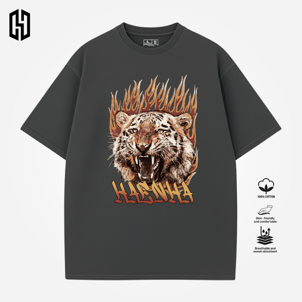 HAENHA Kaos Oversize Heavyweight Tiger Cotton Combed 16S