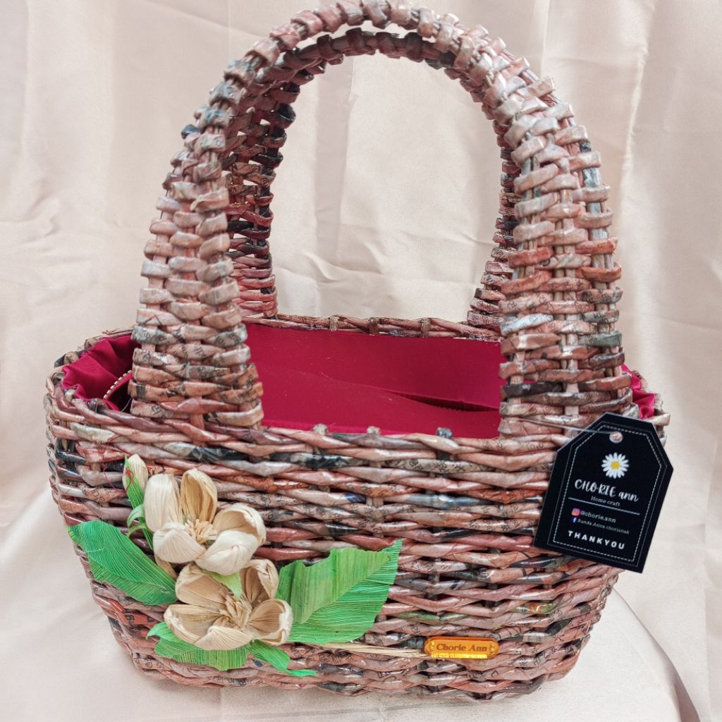 chorie ann/ tas anyaman koran/tas jinjing